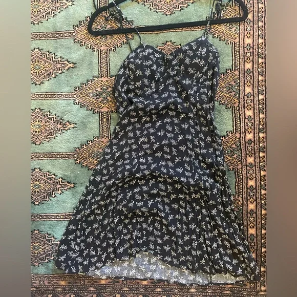 american eagle black and white dress Zara Black Sleeveless Tie Strap Fringe Tiered Cami Tank Mini Shift Dre –  Brie main image 1